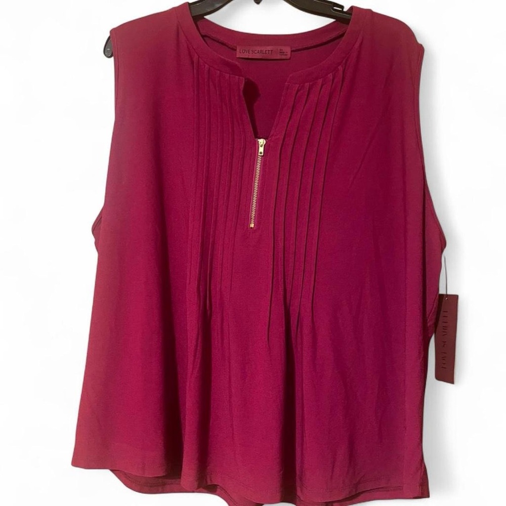 Scarlett Women's Sleeveless Top - Rich Burgundy